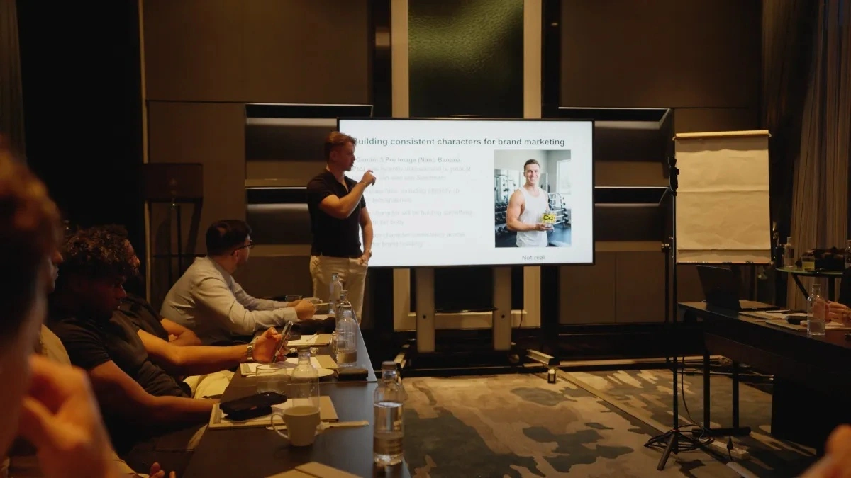 Eric Otten speaking to a room of entrepreneurs