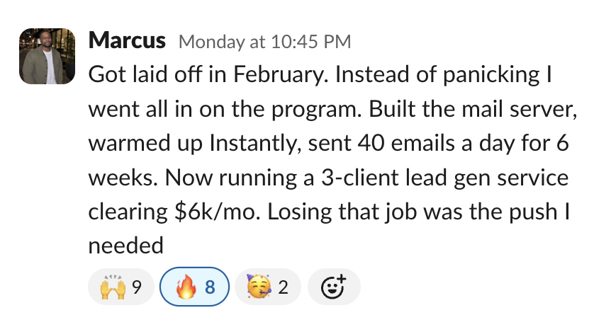 Member message in the Client Accelerator Slack
